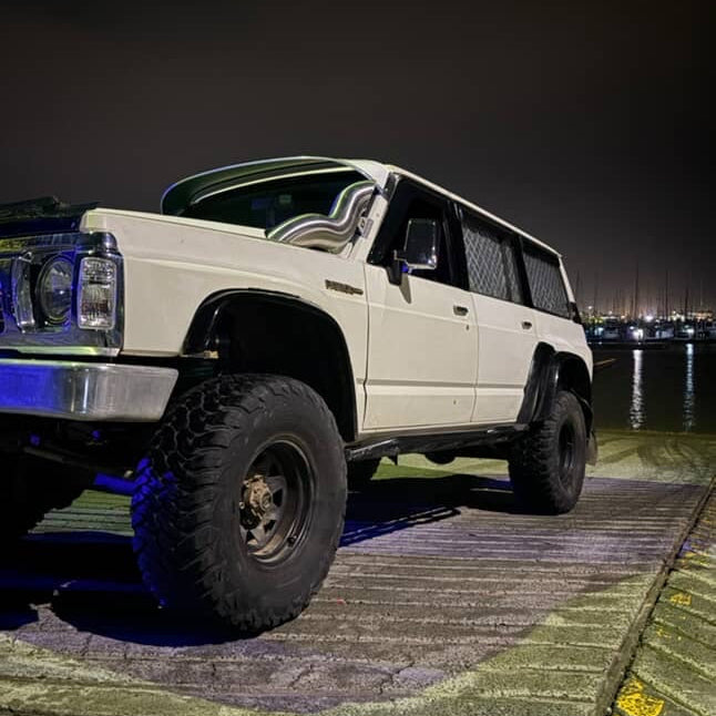 GQ Patrol 5” Low Cut Bonnet Entry Snorkel + Air box Package Sun Visor