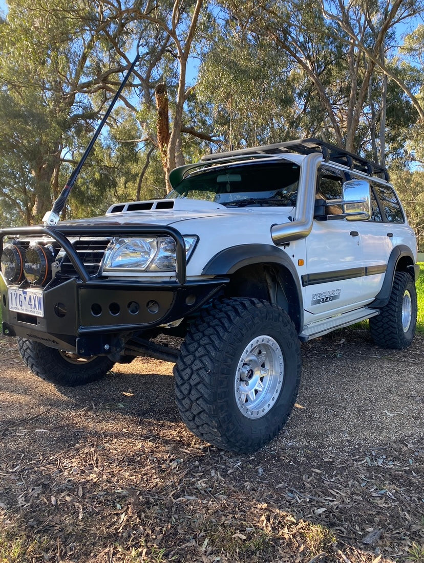 GU Patrol 5" Low Cut Guard Entry Snorkel + Air Box Package