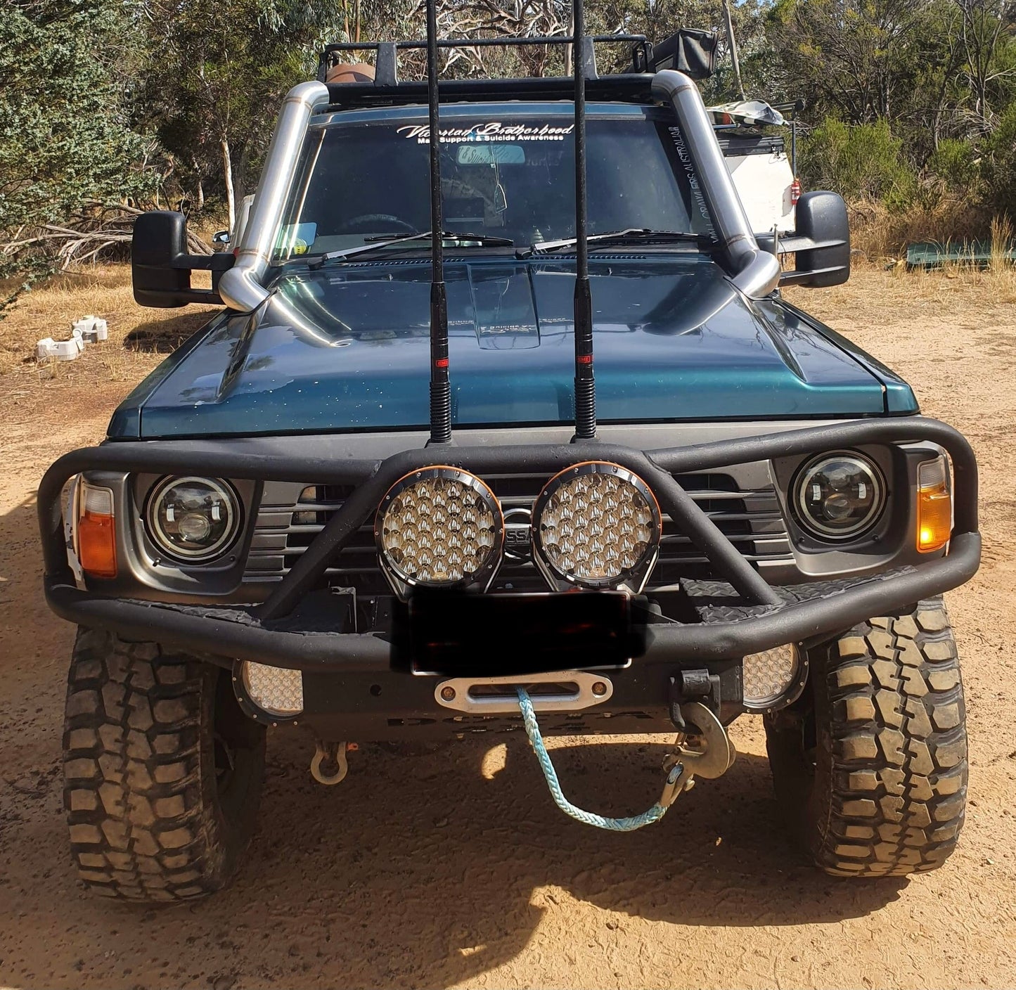 GQ Patrol 4" TWIN Bonnet Entry Snorkels