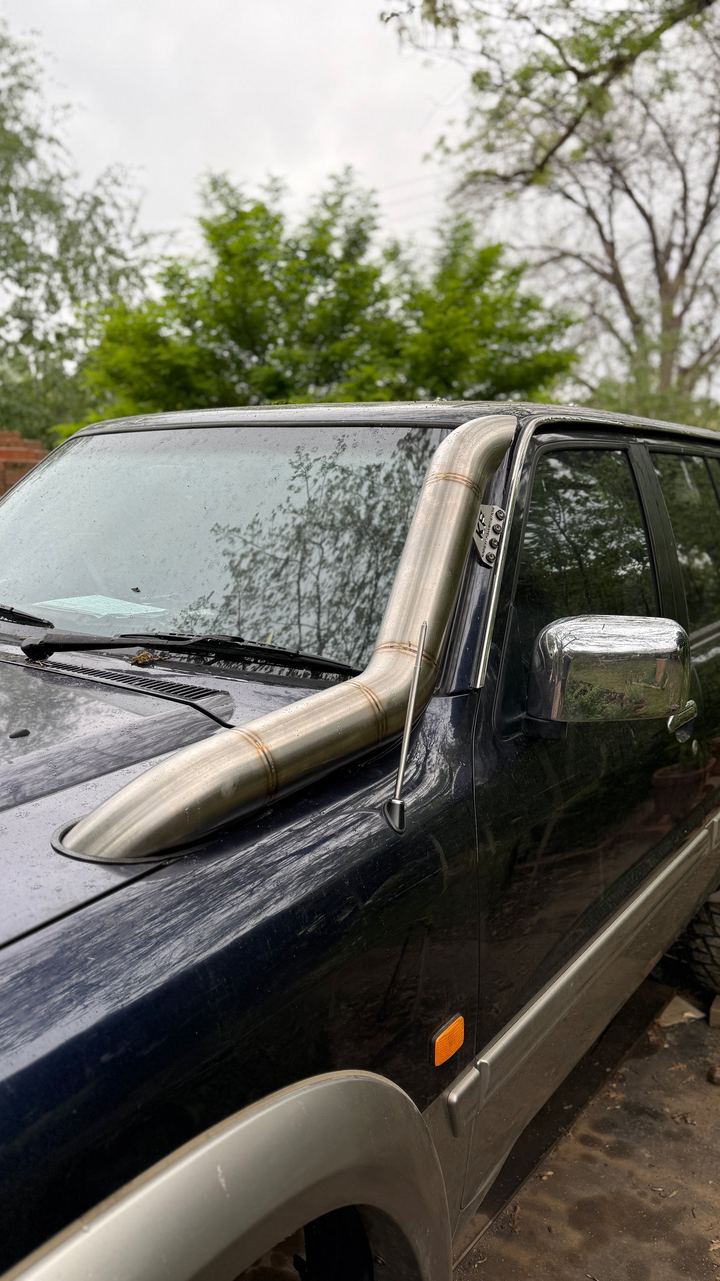 GU Patrol 4" Low Cut Bonnet Entry Snorkel + Air box Package