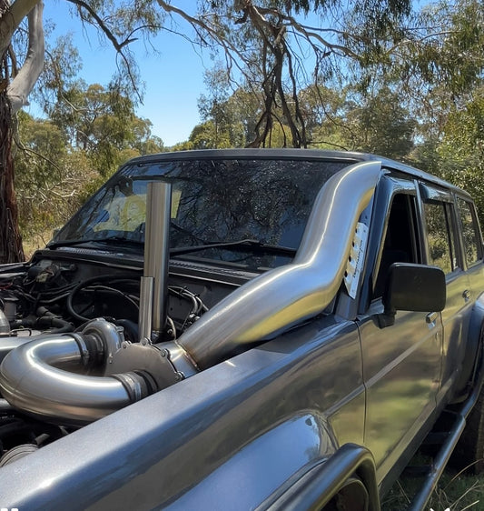 GQ Patrol 6” Low Cut Bonnet Entry Snorkel + Air box Package