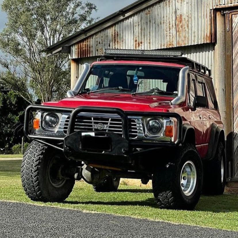 GQ Patrol 4" TWIN  Bonnet Entry Low Cut Snorkel + Air box Package